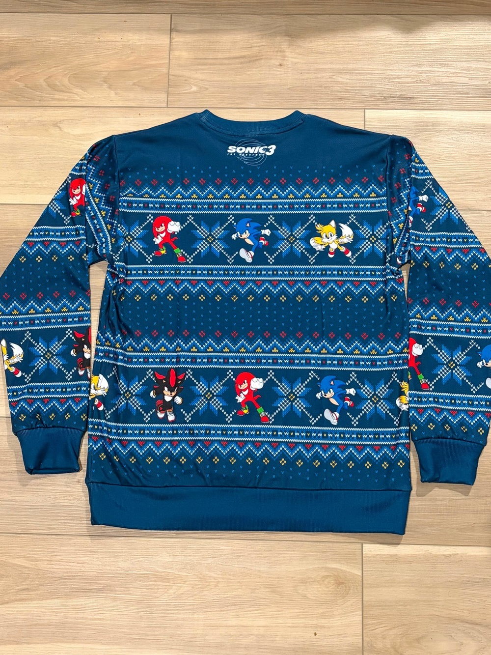 Sonic 3 Navy Crewneck Sweater - Character Knit Pullover